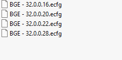 BGE ecfg files
